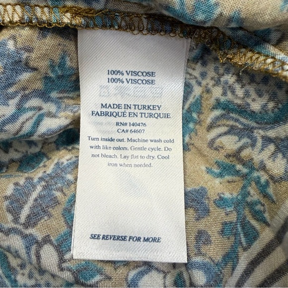 Faherty Floral Button Front Blouse Size Small Boho - Picture 13 of 13